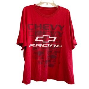 $3 BUNDLE‎ ITEM Chevy Racing Graphic T-Shirt Short Sleeve Distressed Logo Mens L